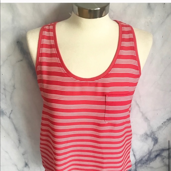 NWT Loft Pink & White Striped Sleeveless Blouse - Picture 5 of 8